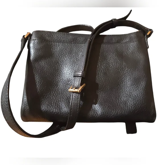 Michael Kors Fulton Crossbody Pebbled Black Leather Bag - FLAWED See Description - Picture 5 of 14